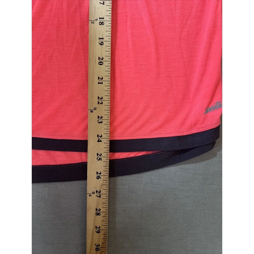 Avia Women's Bright Coral Long Sleeve Top with Black Trim - Picture 5 of 7